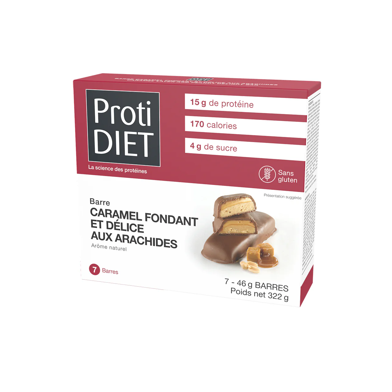 ProtiDiet - Caramel Layer & Peanut Delight Protein Bar | 7 x 46 g - Image 2