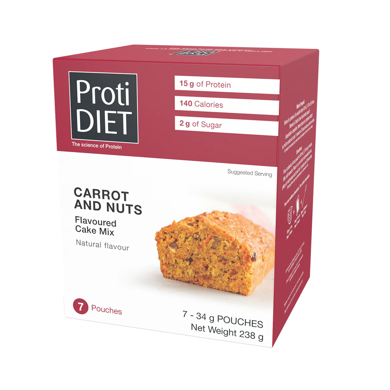 ProtiDiet - Carrot and Nuts Cake Mix | 7 x 34 g