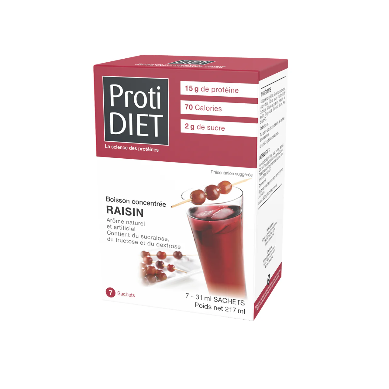 ProtiDiet - Concentrated Grape Drink | 7 x 31 mL - Image 2