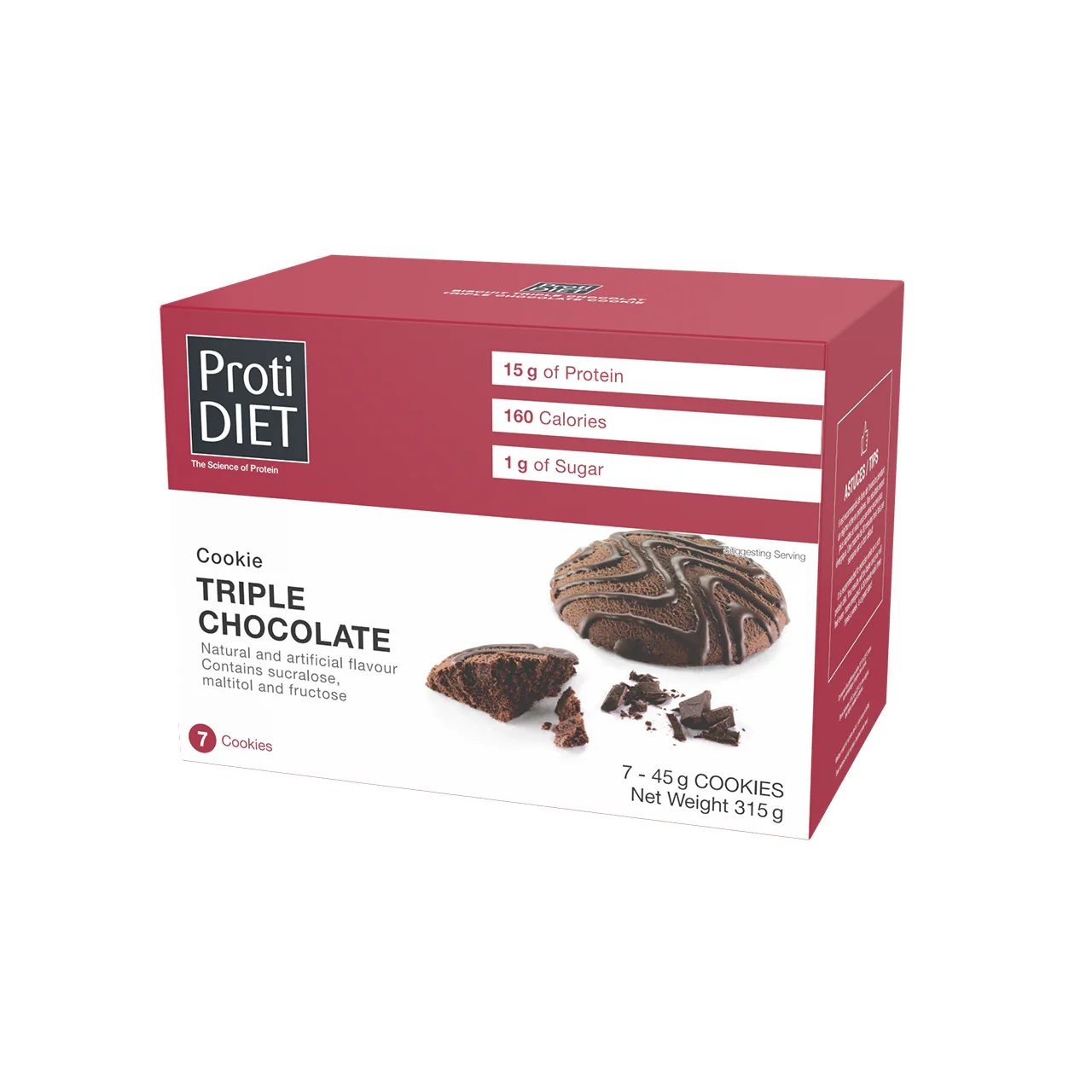 ProtiDiet - Triple Chocolate Protein Cookies | 7 x 45 g