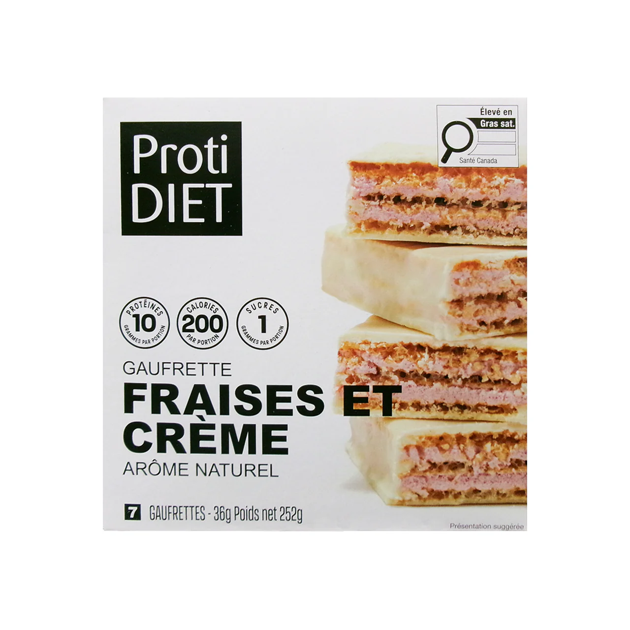 ProtiDiet - Protein Strawberry and Cream Wafers | 7 x 36 g - Image 2