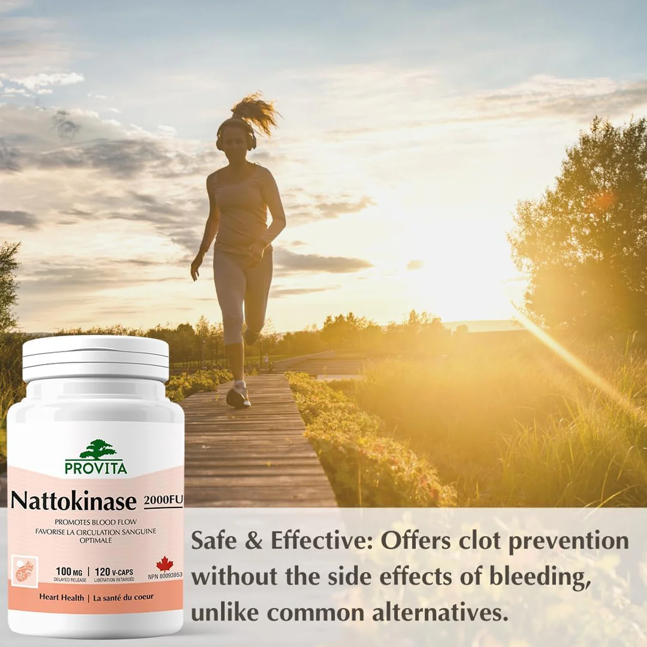 Provita - Nattokinase 2000 FU 100 mg Antithrombotic, Supports Cardiovascular Health | 120 Capsules - Image 3