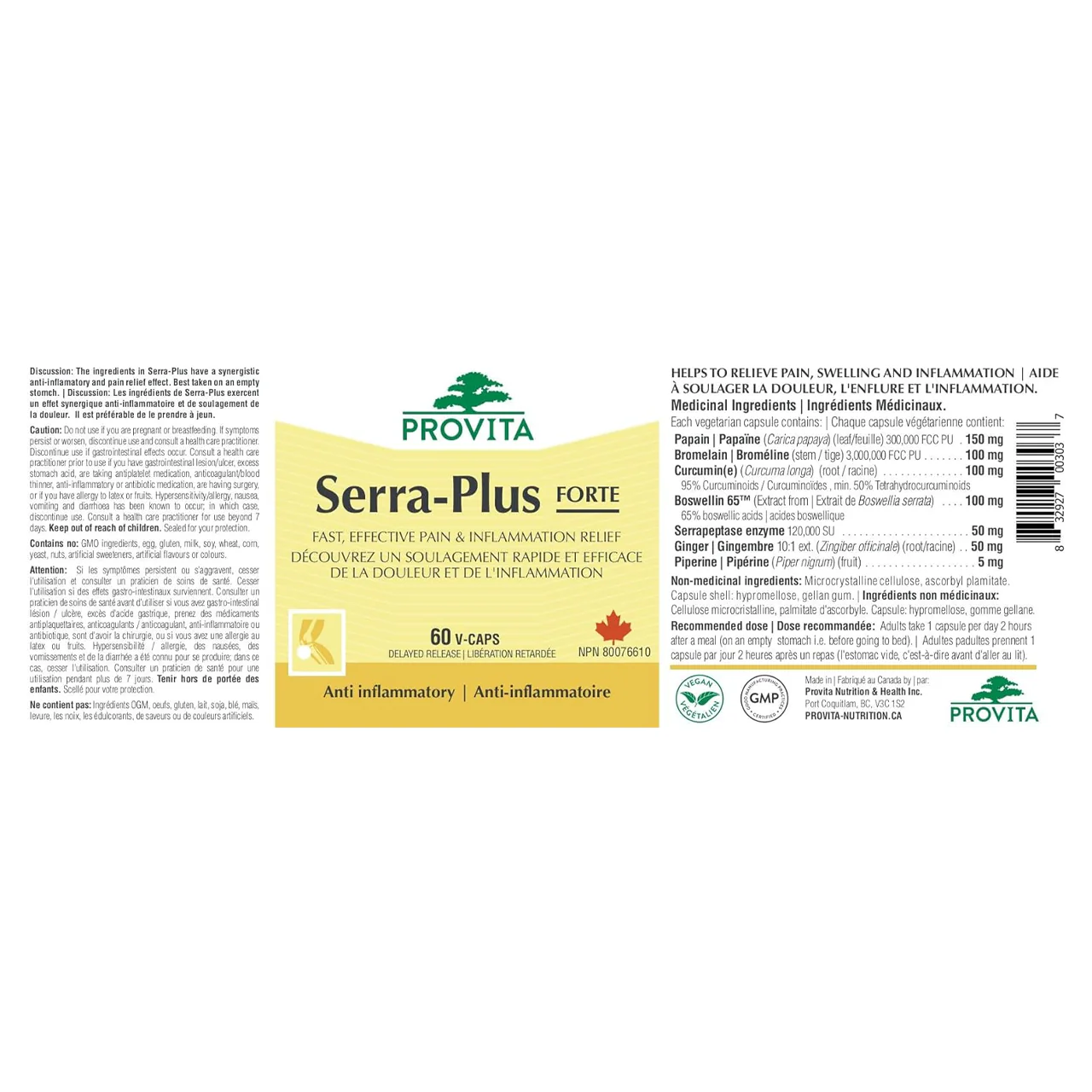 Provita - Serra Plus Anti Inflammatory | 60 Capsules - Image 2