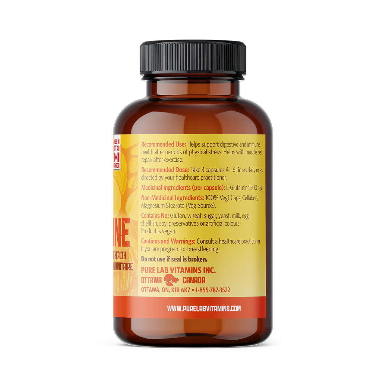 Pure Lab L-Glutamine | 150 Capsules - Image 2