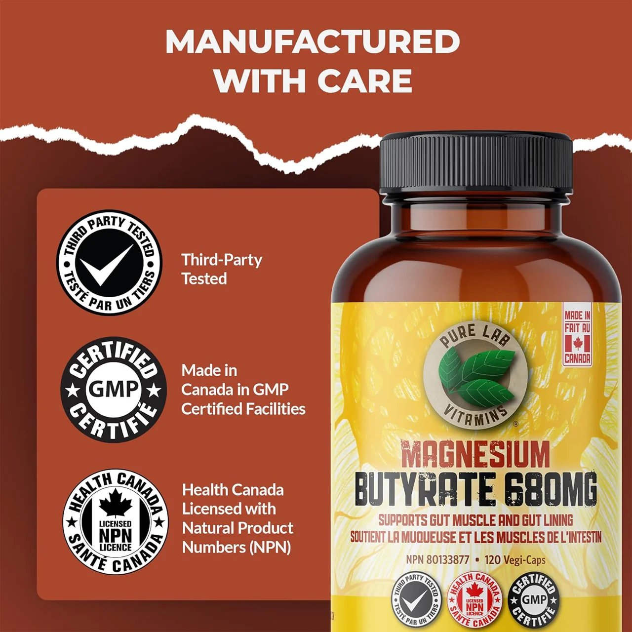 Pure Lab - Magnesium Butyrate 680 mg | 120 Capsules - Image 2