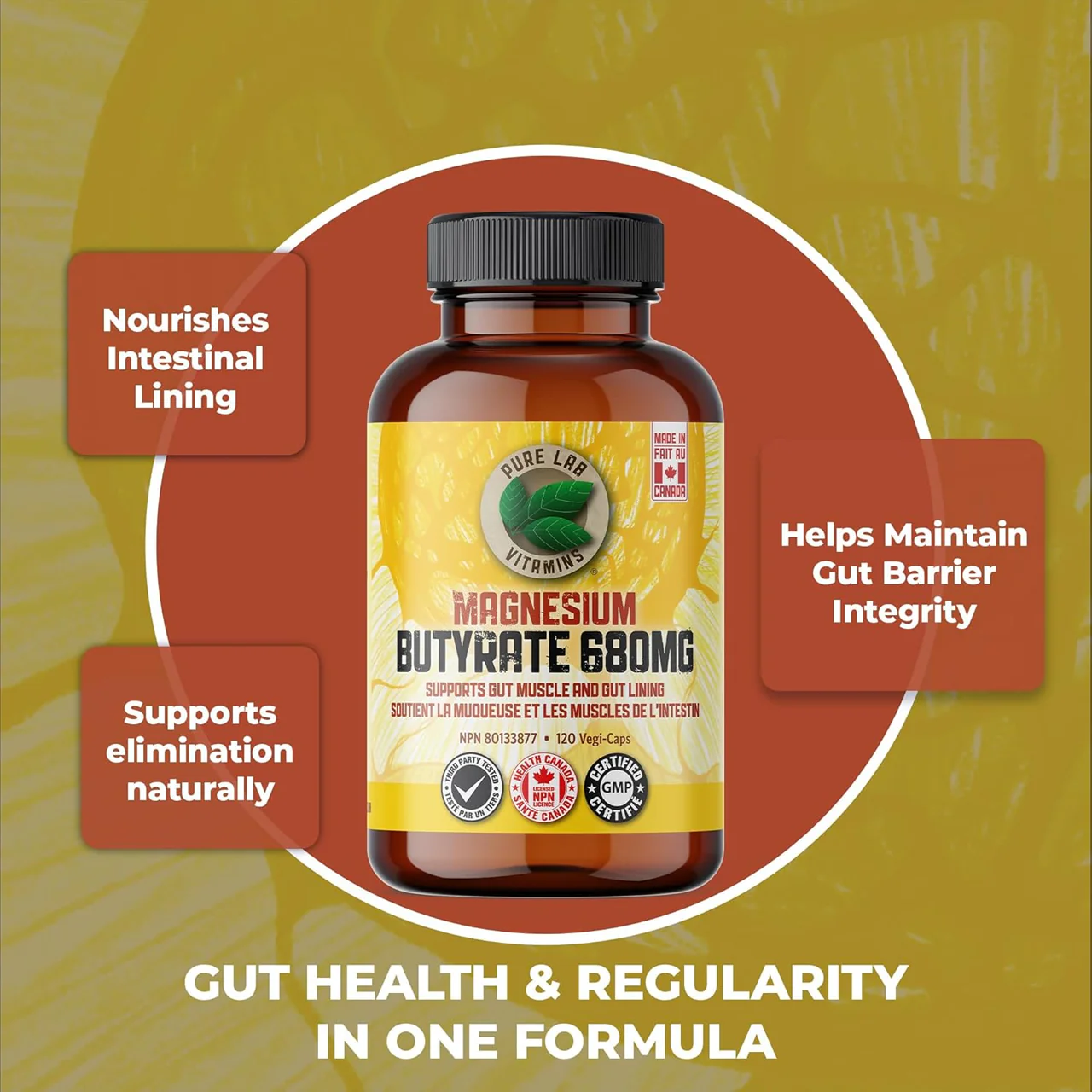 Pure Lab - Magnesium Butyrate 680 mg | 120 Capsules - Image 4