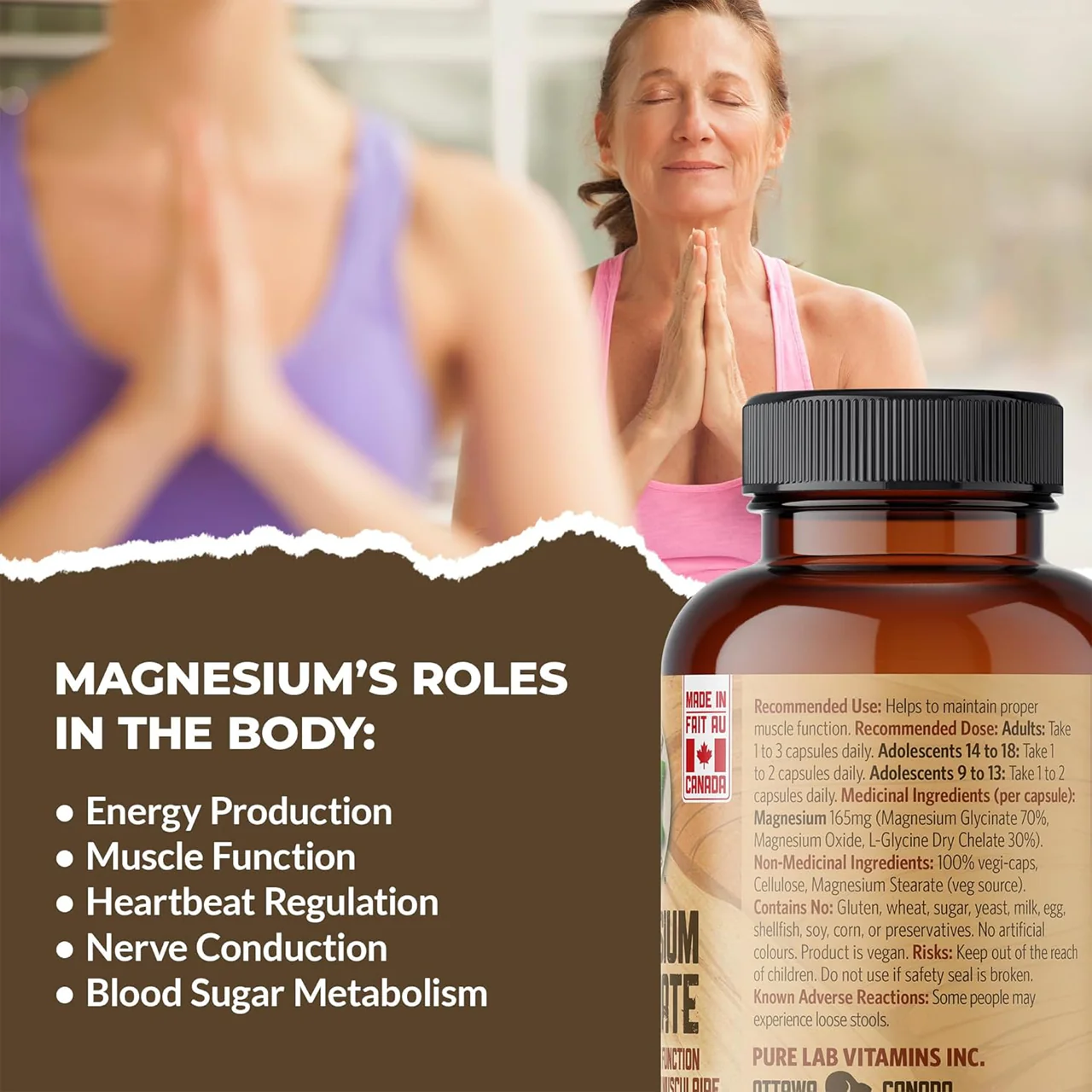 Pure Lab - Magnesium Glycinate 165mg, Excipient Free | 60 Capsules - Image 3