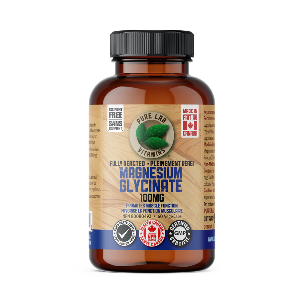 Pure Lab - Magnesium Glycinate 100 mg | 60 Capsules