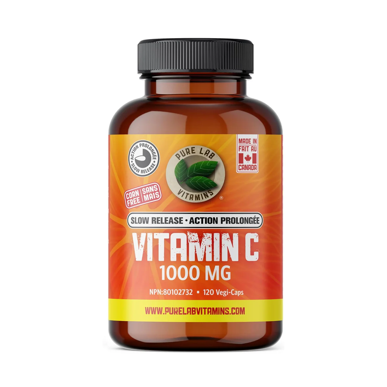 Pure Lab - Vitamin C Slow Release Capsules 1000 mg | 120 Caps