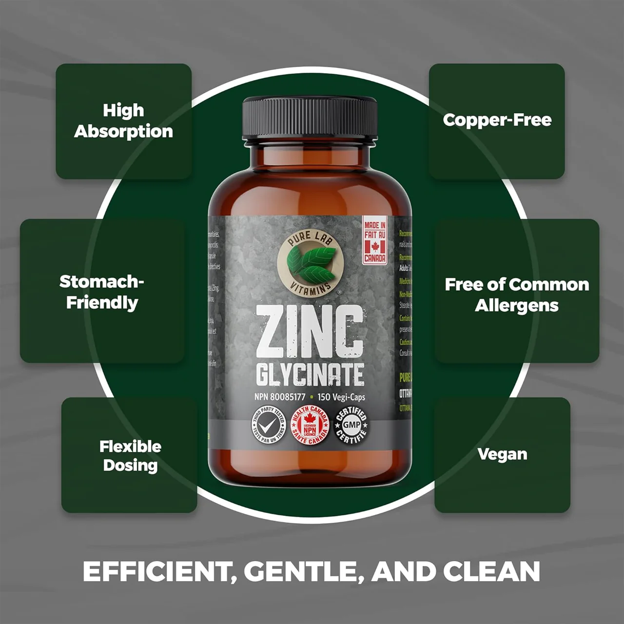 Pure Lab - Zinc Glycinate 23 mg | 150 Capsules - Image 4