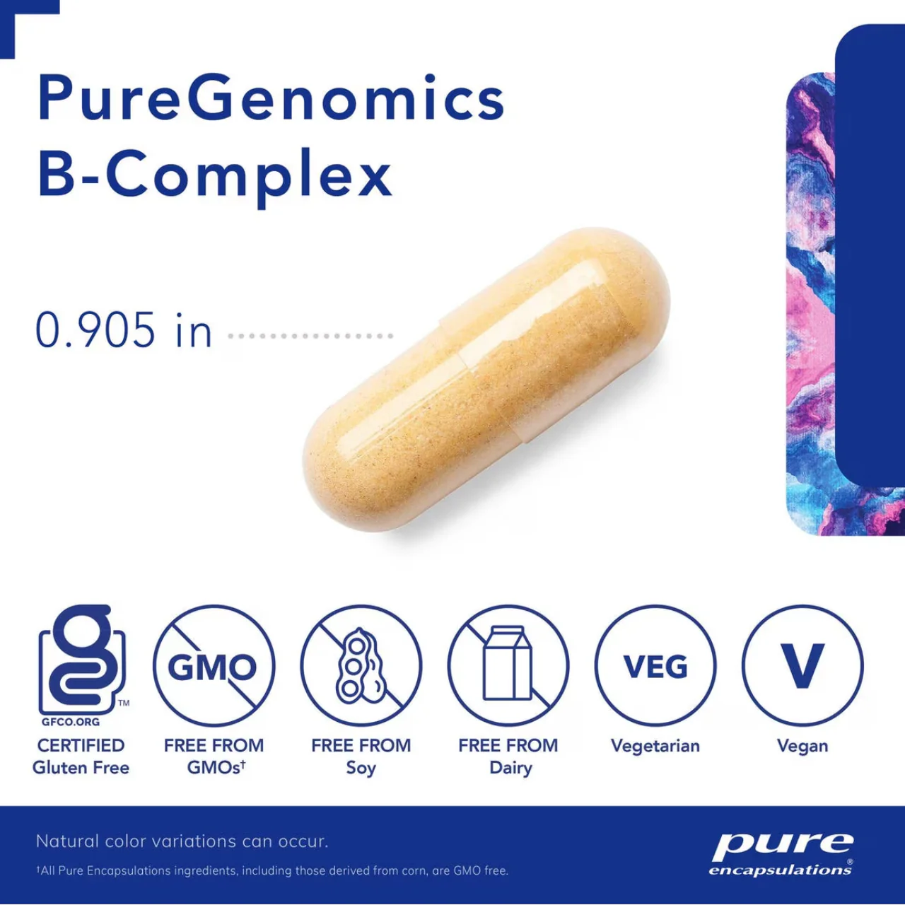 Pure Encapsulations - PureGenomics B-Complex | 120 CapsulesĀ - Image 3