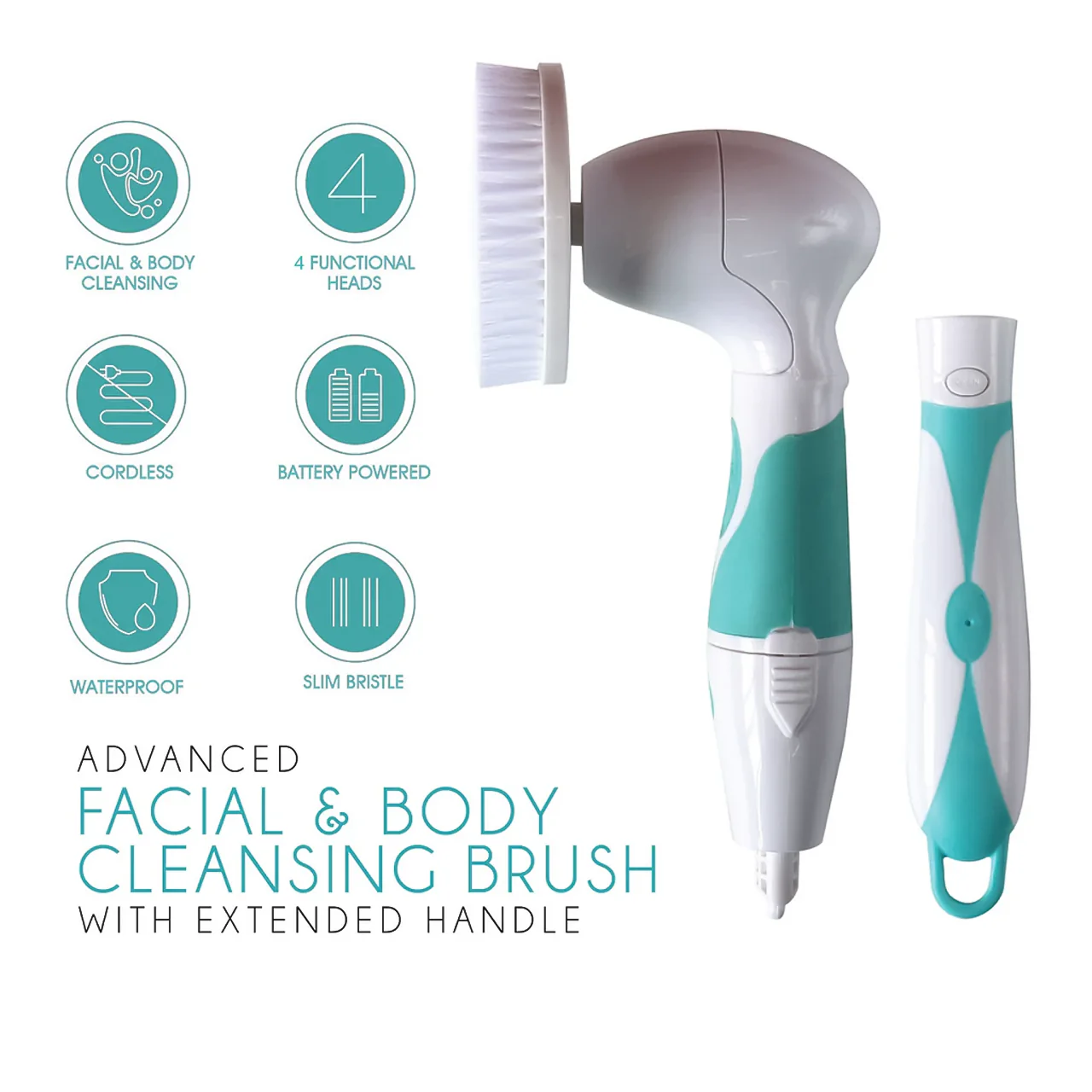 Pursonic - Advanced Back, Body & Facial Cleansing Brush with Extended Handle - Image 2