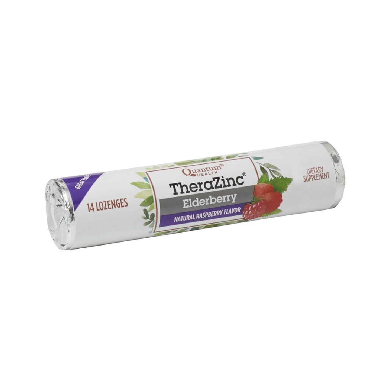 Quantum Health TheraZinc Echinacea Lozenges - Natural Raspberry | 14 Lozenges