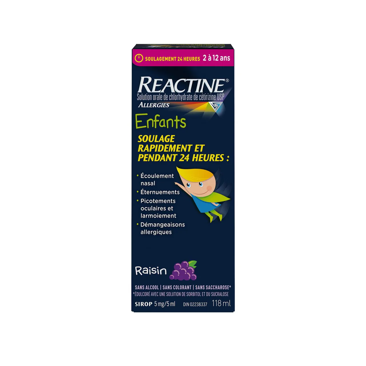 Reactine - Children's Liquid Allergy - Grape Flavour | 118 mL