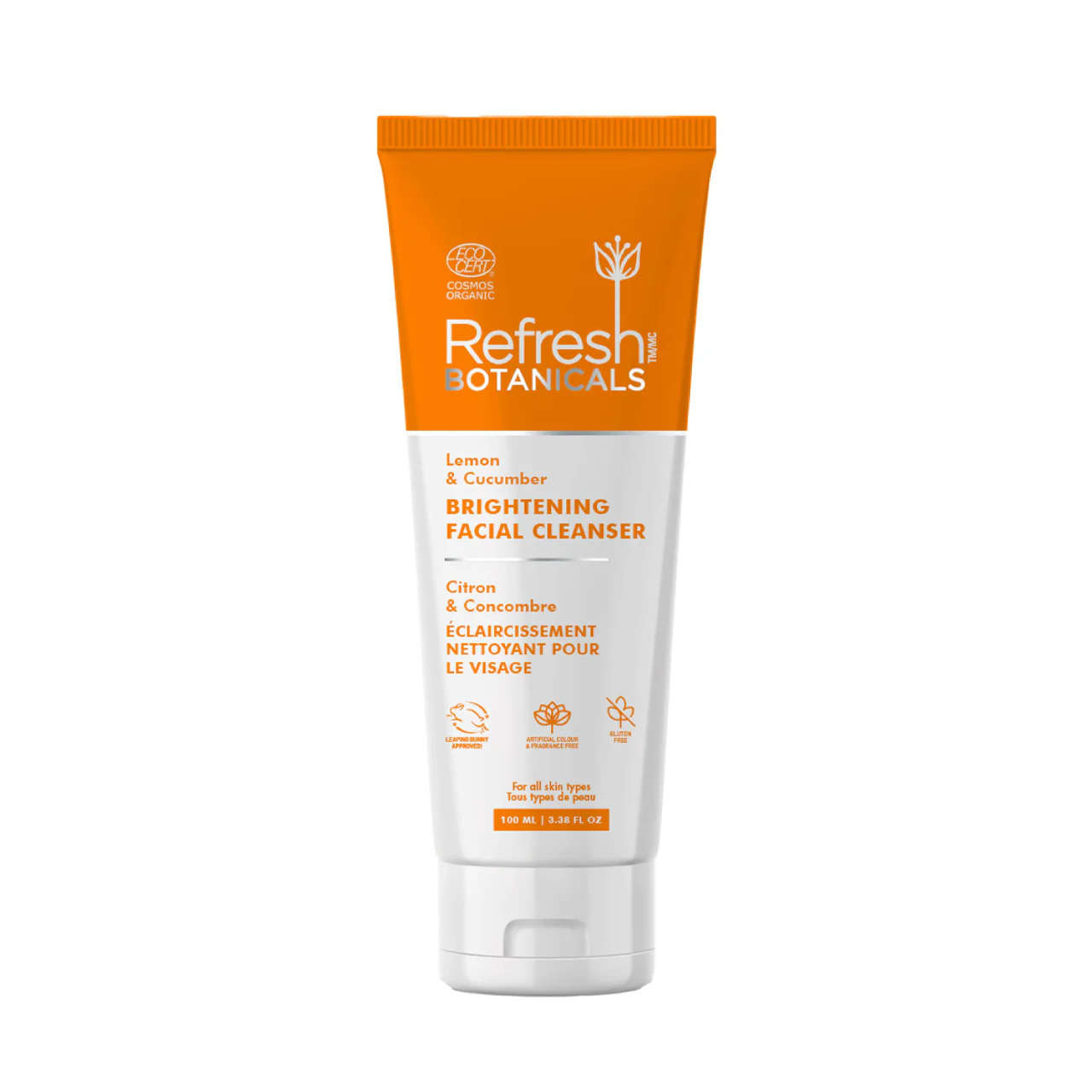 Refresh Botanicals - Brightening Facial Cleanser, Lemon & Cucumber | 100 mL