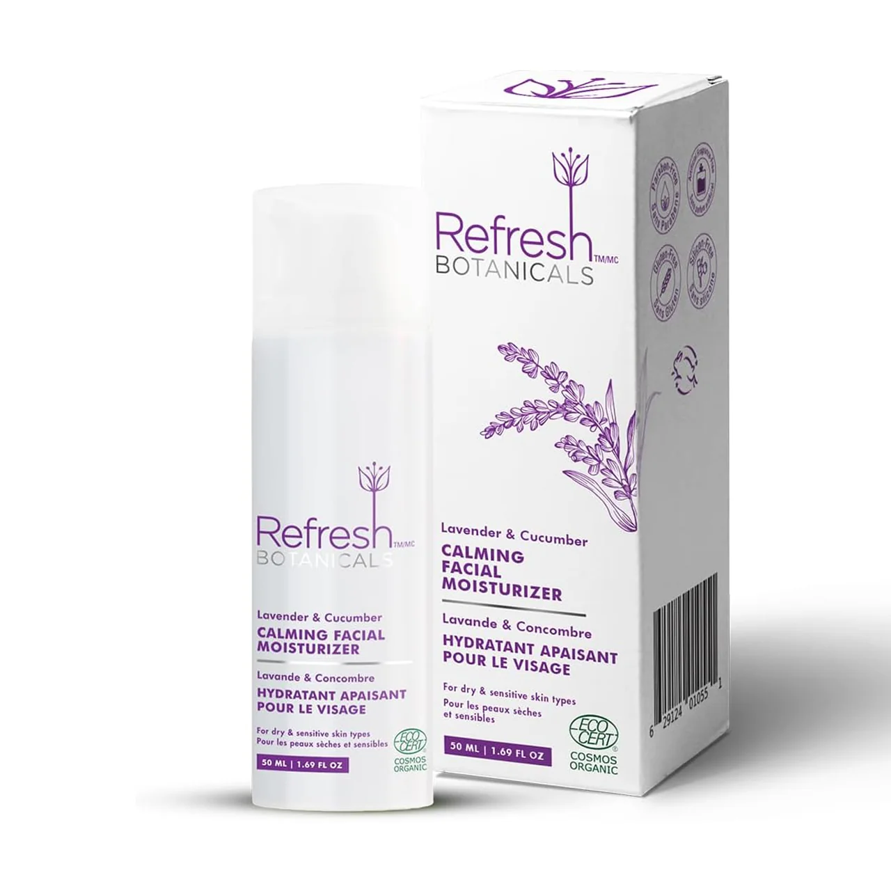Refresh Botanicals - Calming Facial Moisturizer - Lavender & Cucumber | 50 mL