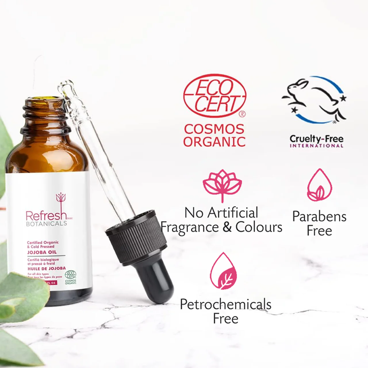 Refresh Botanicals - Certified Organic & Cold Pressed Jojoba Oil | 90 mL - Image 4