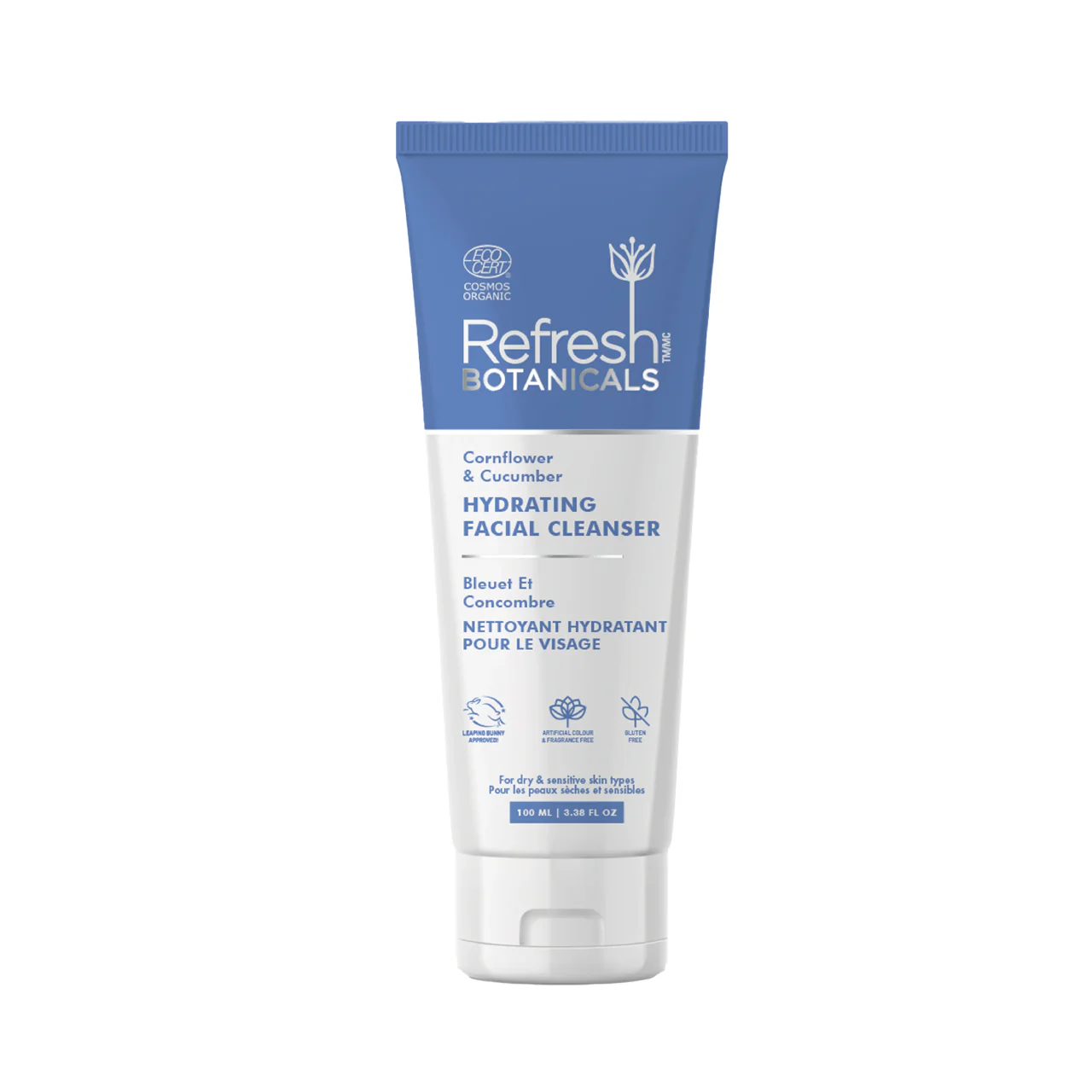Refresh Botanicals - Hydrating Facial Cleanser, Cornflower & Cucumber | 100 mL