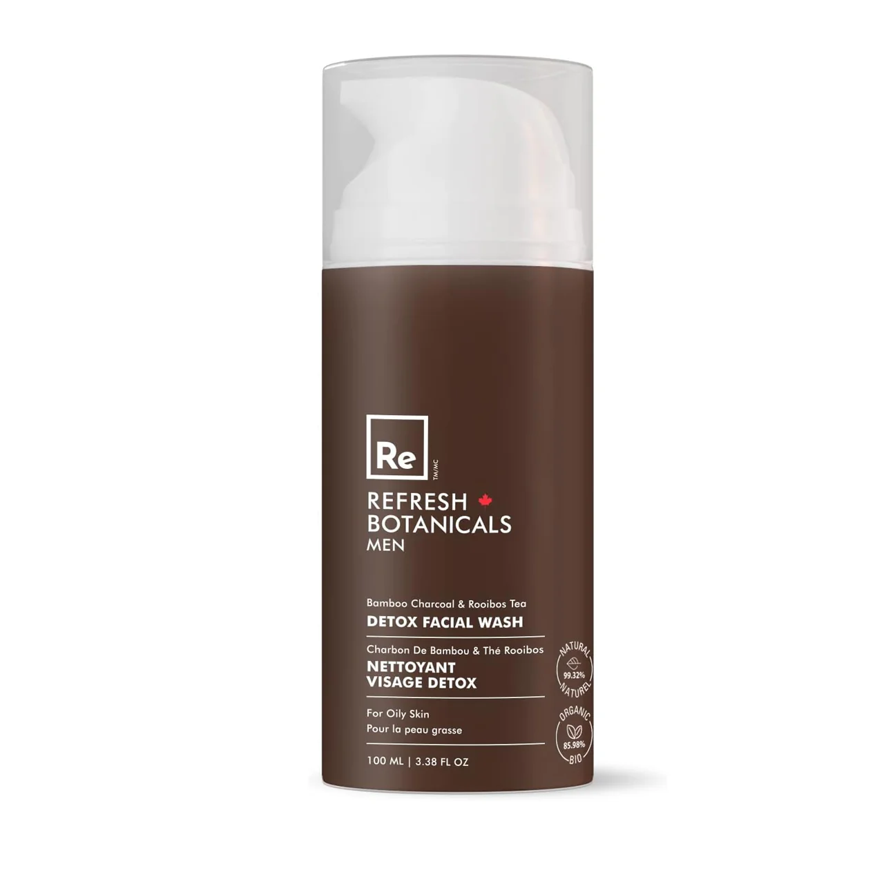 Refresh Botanicals - Men Detox Facial Wash - Bamboo Charcoal & Rooibos Tea | 100 mL - Image 2