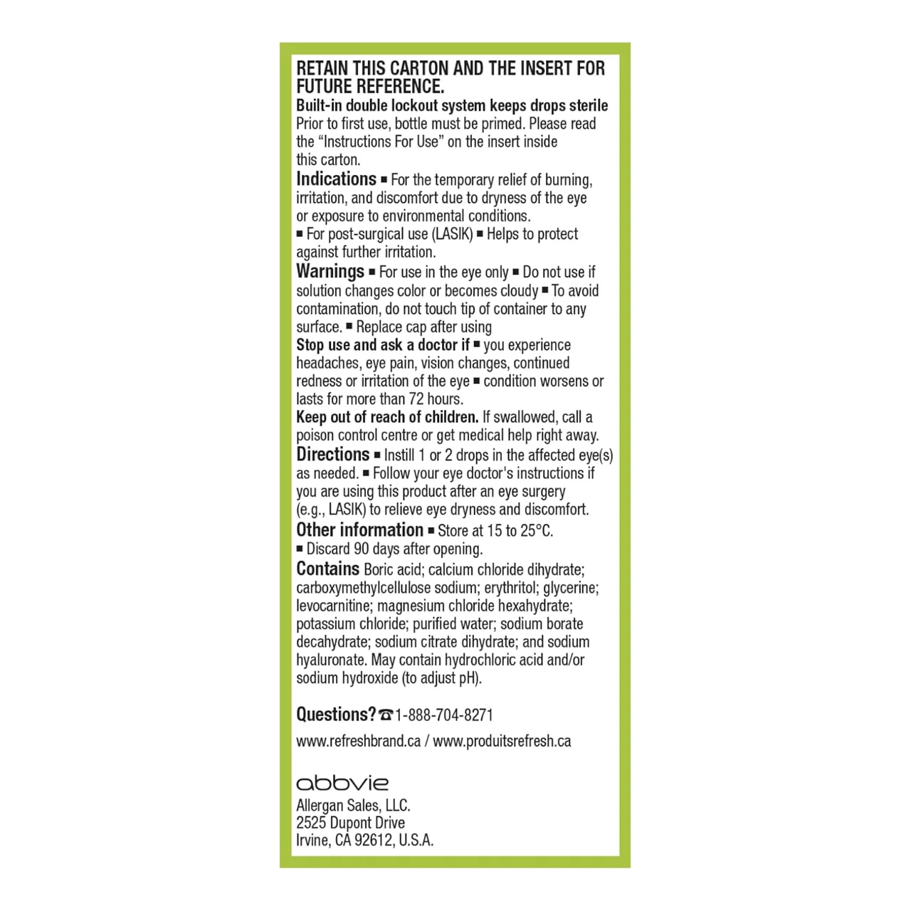 Refresh Fusion - Long Lasting Lubricant Eye Drops | 10 mL - Image 2