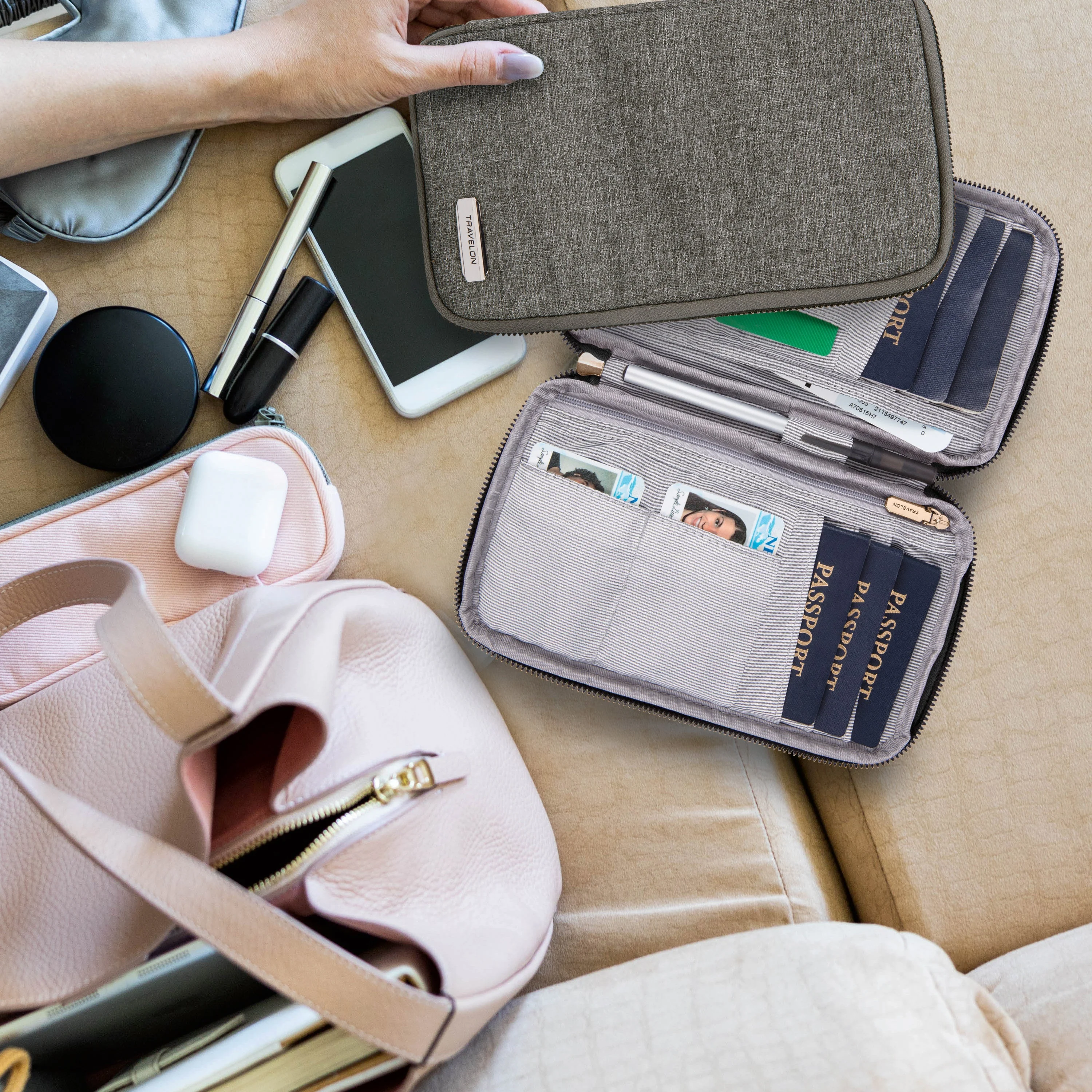 Travelon - RFID Blocking Family Passport Zip Wallet - Image 2