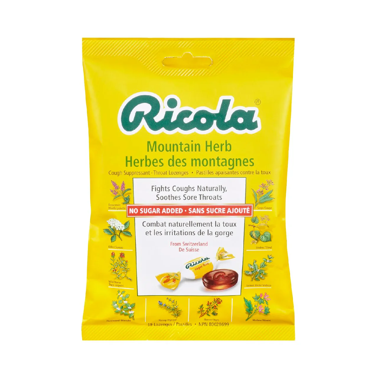 Ricola - Mountain Herb Cough Suppressant Throat Lozenges | 19 Lozenges