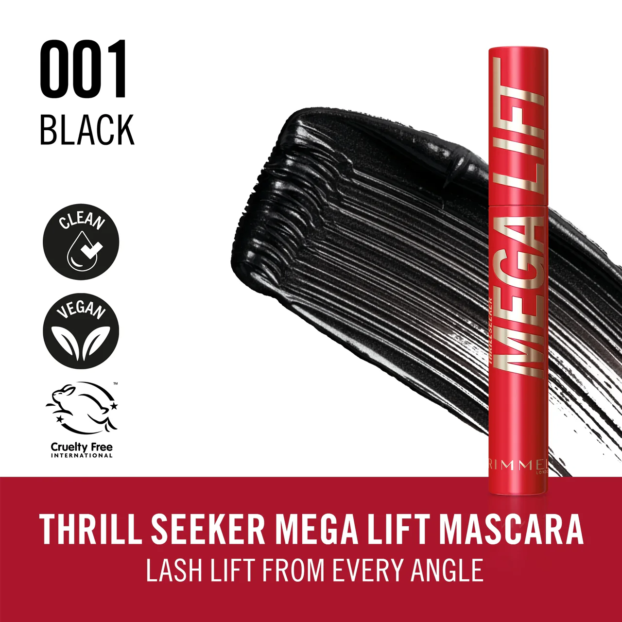 Rimmel London - Thrill Seeker Mega Lift Mascara - 001 Black | 10 mL - Image 2