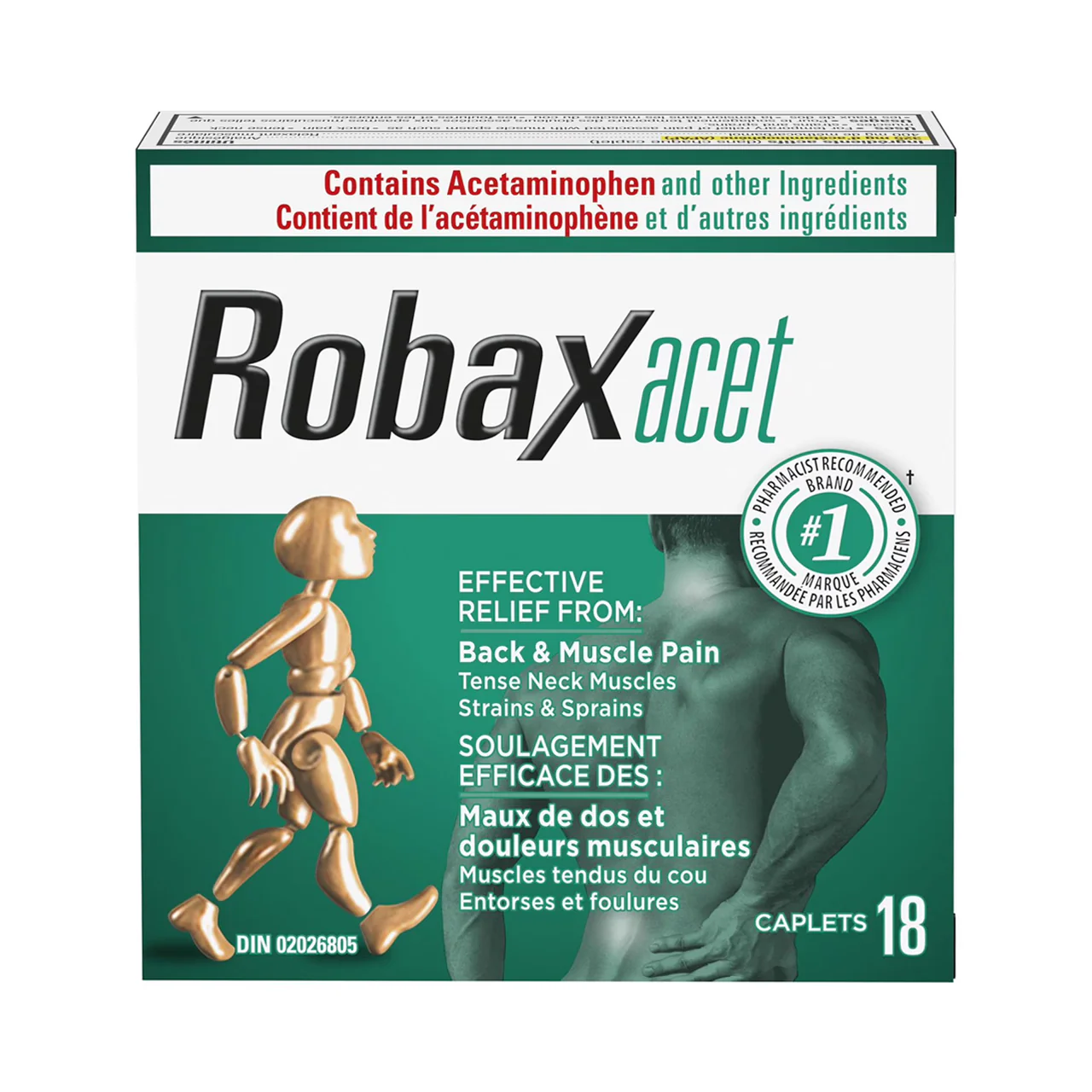 Robaxacet - Effective Pain Relief Caplets | 18 Caplets