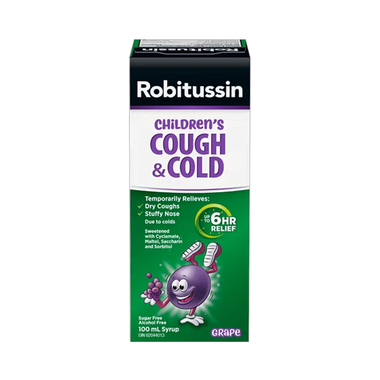 Robitussin - Children's Cough & Cold Syrup - Sugar & Alcohol Free - Grape Flavour | 100 mL