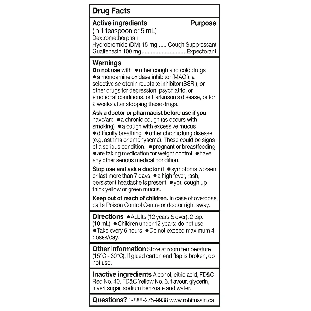 Robitussin - Cough Control 6HR - Cherry Flavour | 250 mL - Image 2