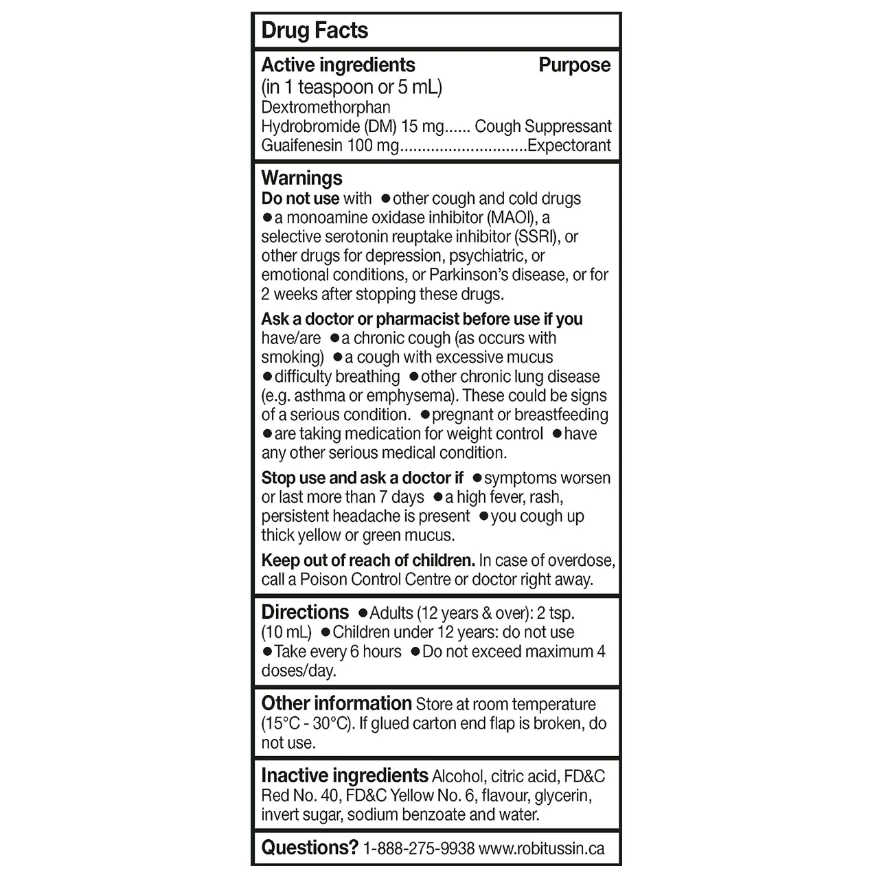 Robitussin - Sugar Free Cough Control People With Diabetes - Berry Flavour | 115 mL - Image 2