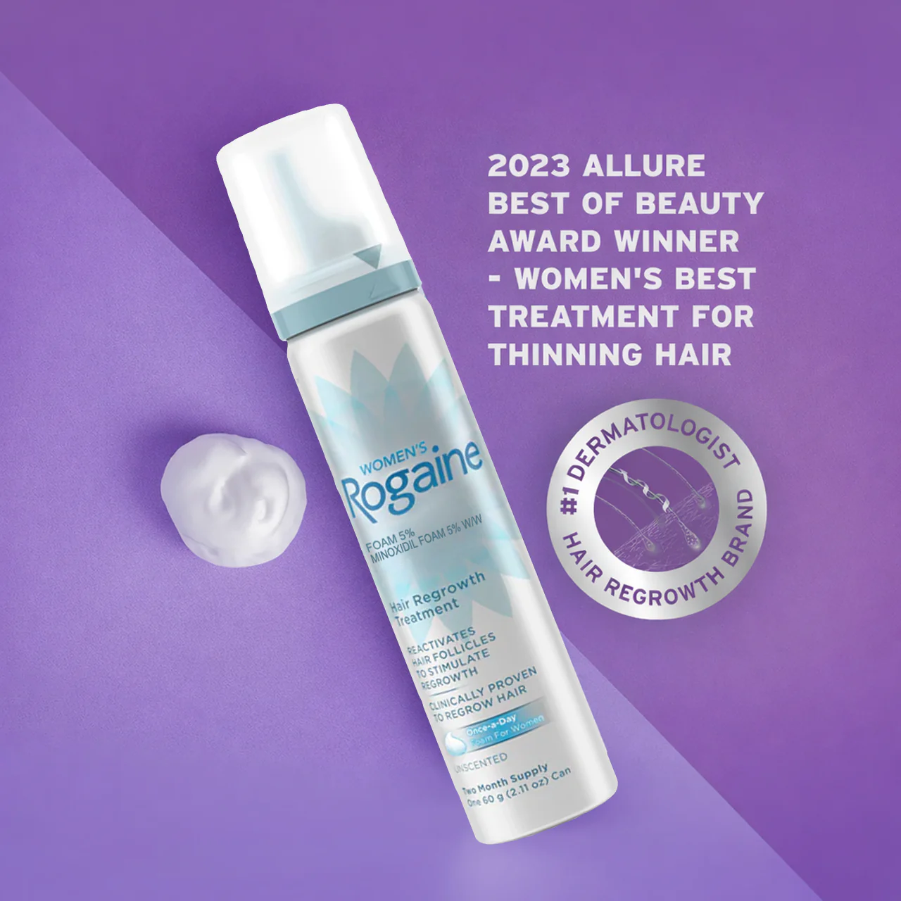Rogaine - Women's Hair Regrowth Foam Treatment | 4 Month Supply - 2 x 60 g - Image 2