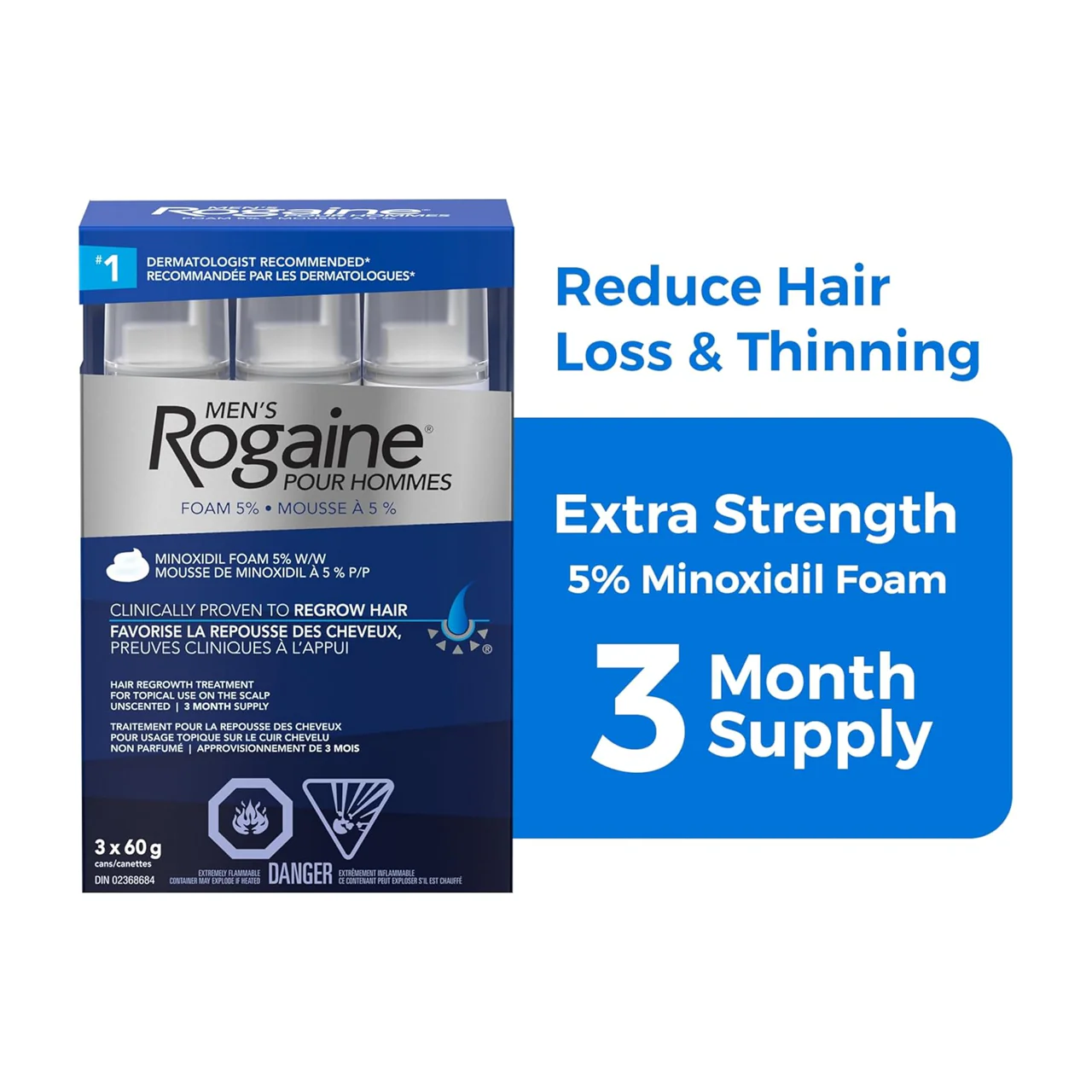 Men's Rogaine - Hair Regrowth Foam Treatment | 3 Pack - Image 2