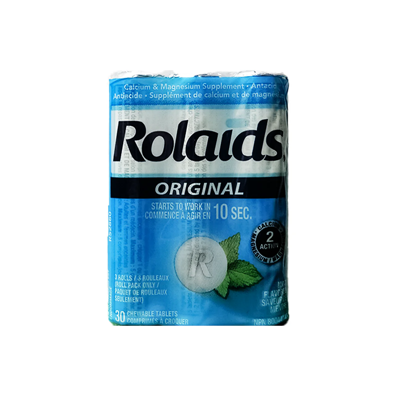 Rolaids - Original Antacid, Mint Favored | 30 Chewable Tablets, 3 Rolls