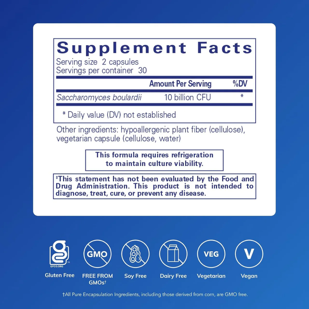 Pure Encapsulations - Saccharomyces boulardii | 60 Capsules - Image 2