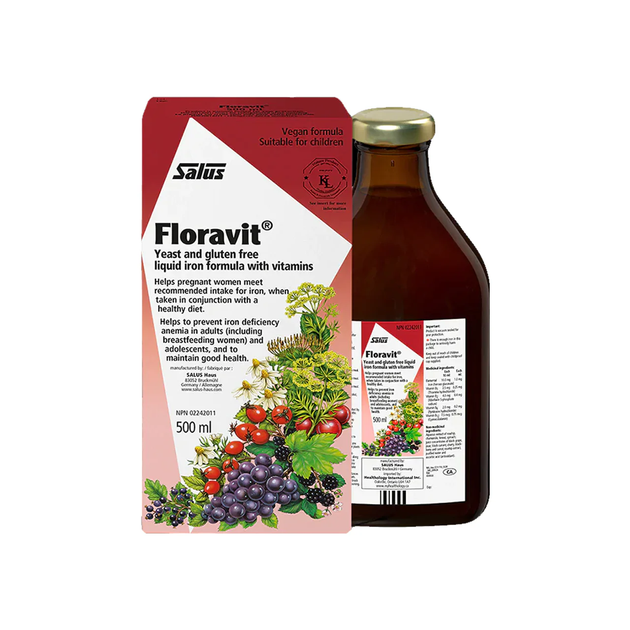 Salus - Floravit Yeast and Gluten Free Vegan Formula | 500 mL