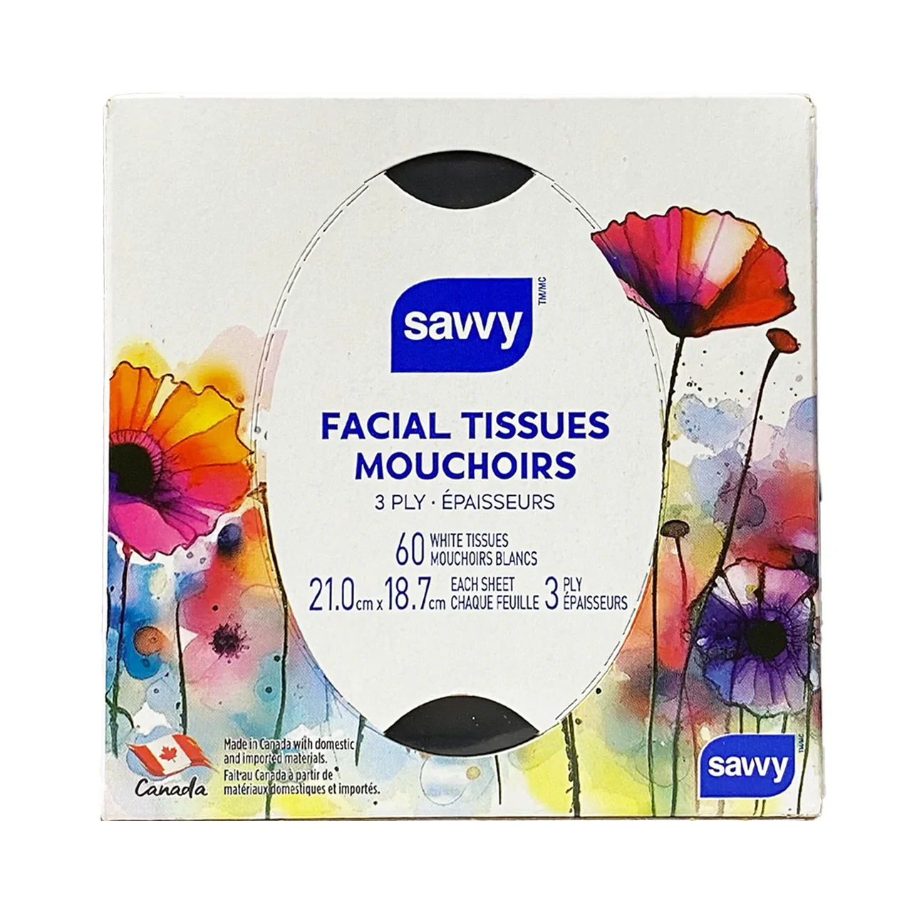 Savvy - Facial Tissues 3 Ply | 60 Tissues