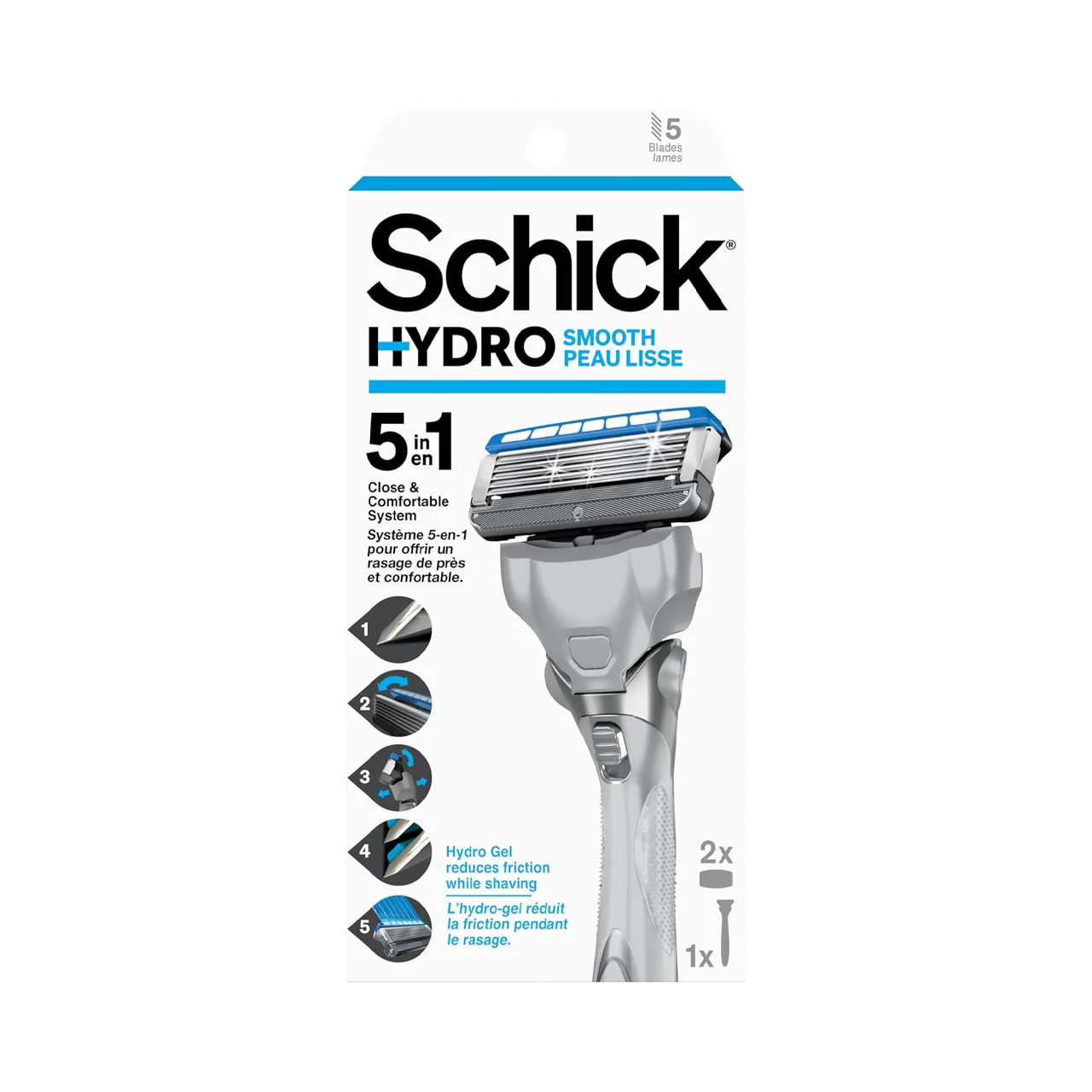 Schick Hydro 5 Sense Razor | 2 Cartridges + 1 Razor