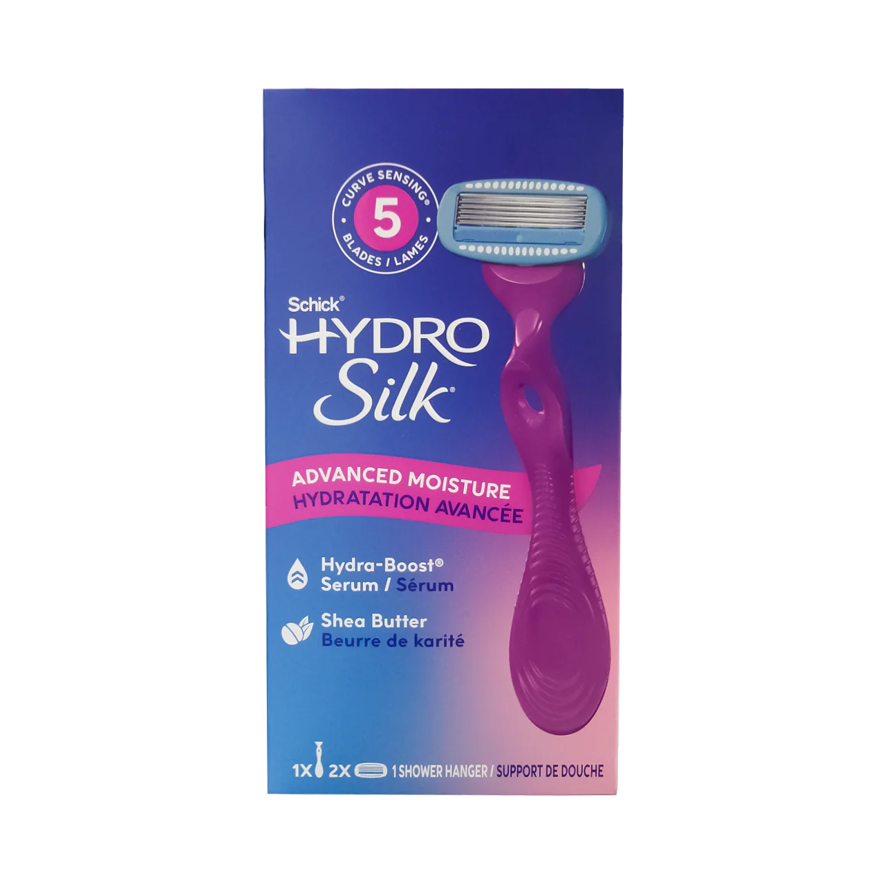 Schick - Hydro Silk 5 with Shea Butter Razor | 2 Cartridges + 1 Razor