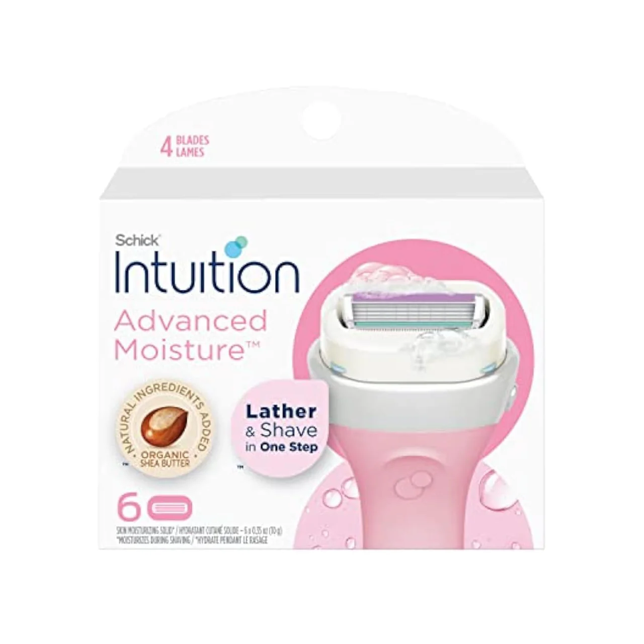 Schick - Intuition Advanced Moisture Replacements, Organic Shea Butter  | 4 Razors