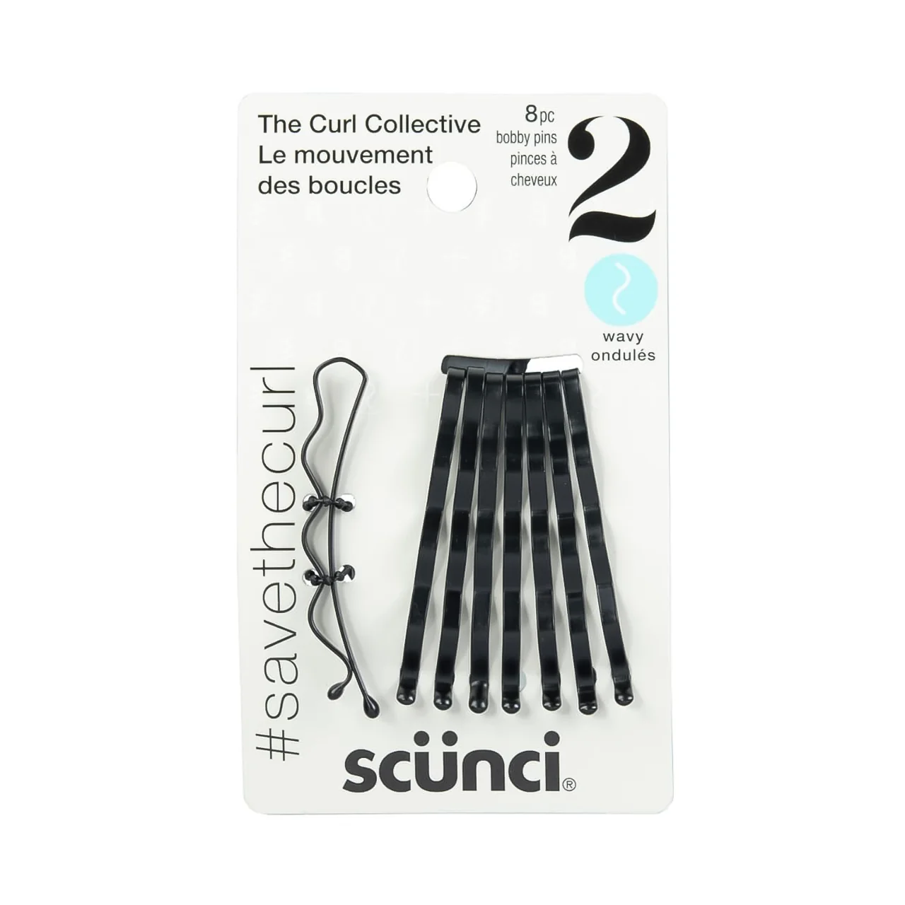 Scunci - The Curl Collective Bobby Pins for Wavy Hair | 8 Pins