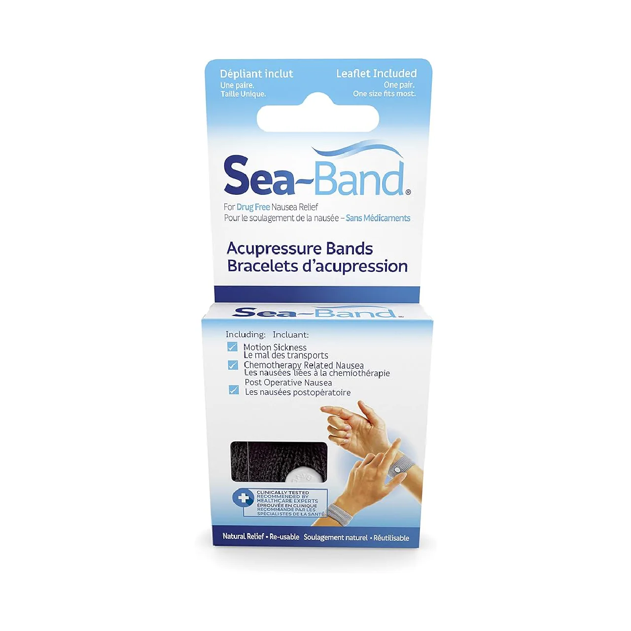 Sea-Band - Acupressure Bands for Nausea Relief | 1 Pair
