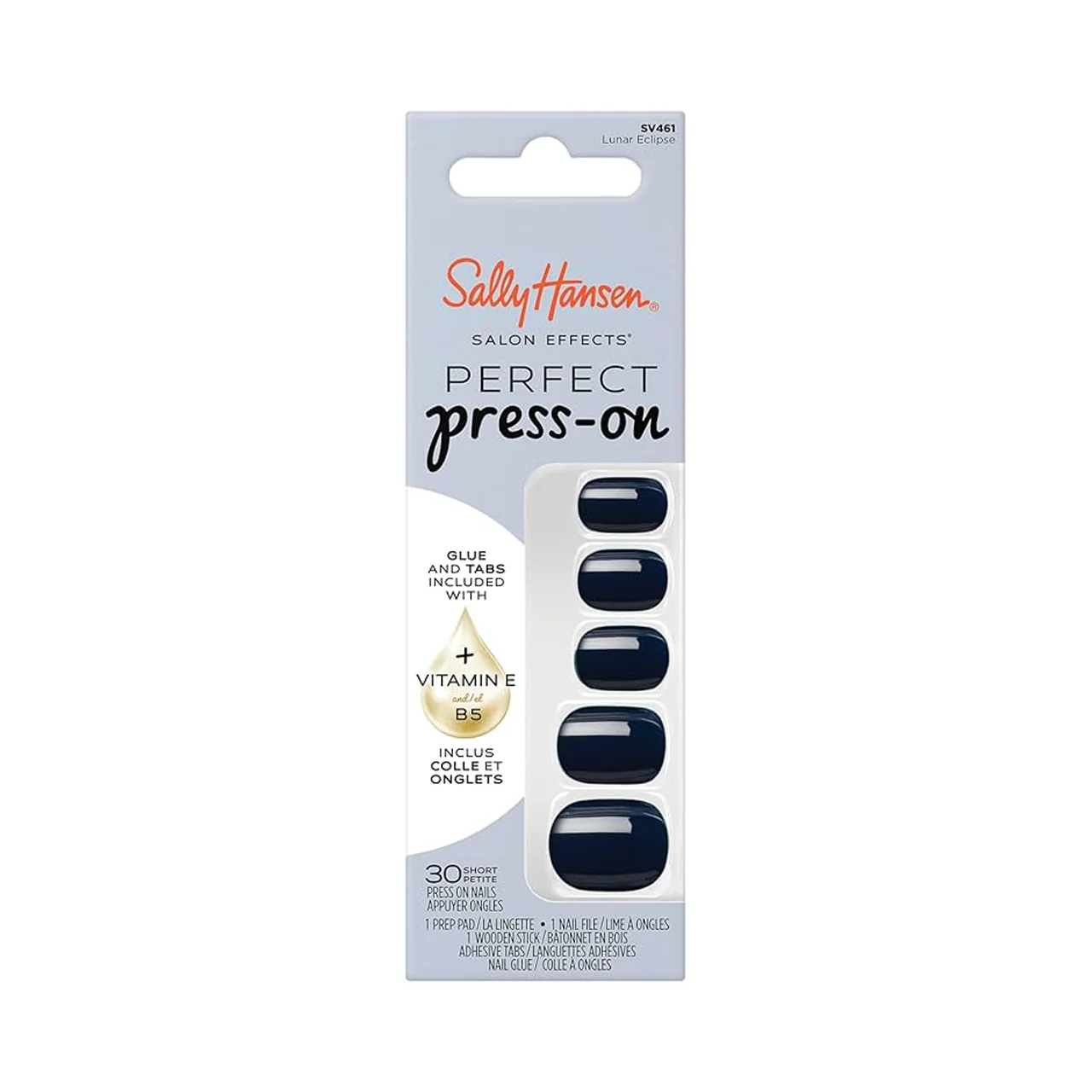 Sally Hansen - Salon Effects Perfect Press-On Short, Lunar Eclipse SV461 | 30 Press On Nails