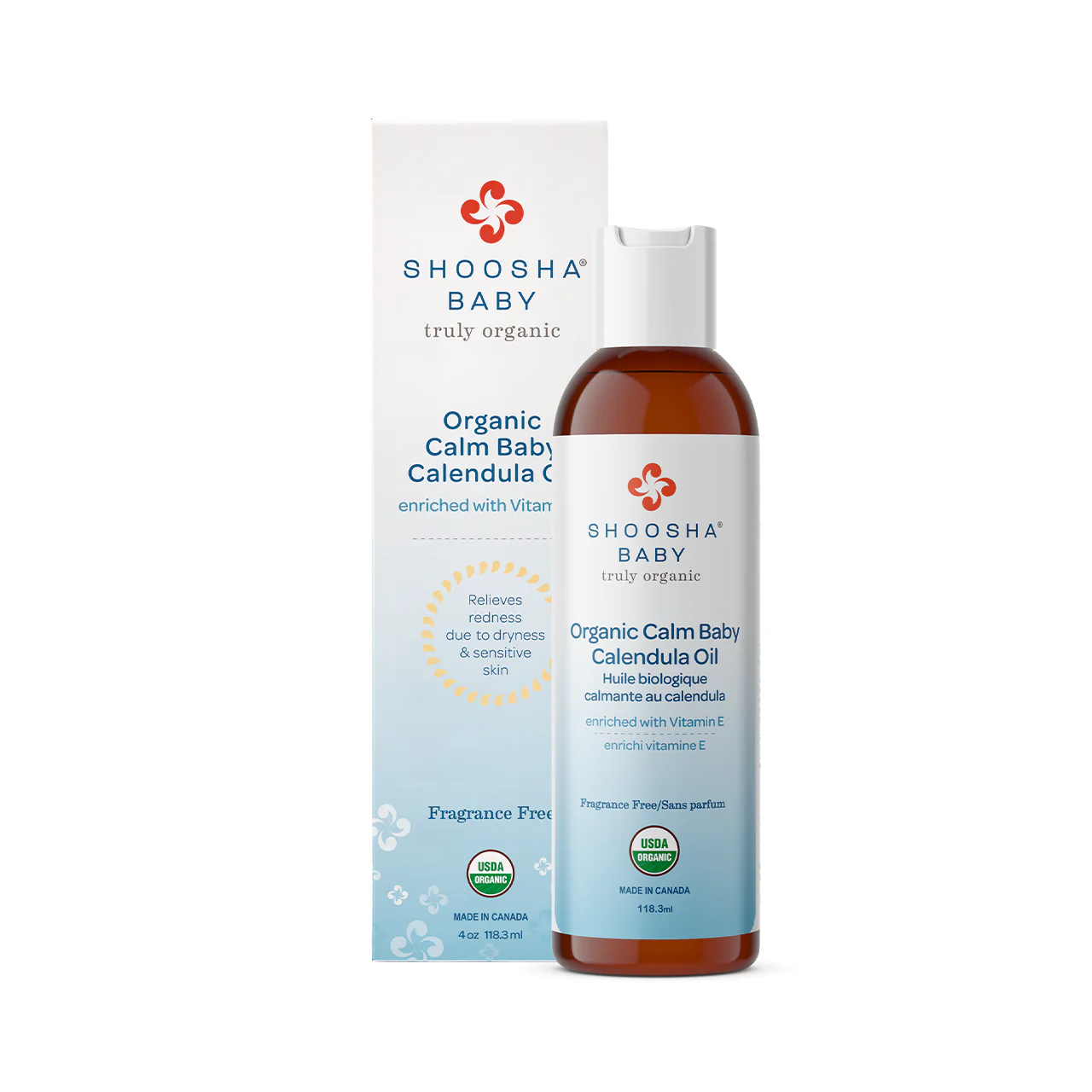 Shoosha - Calm Baby Calendula Oil, Fragrance Free | 118.3 mL