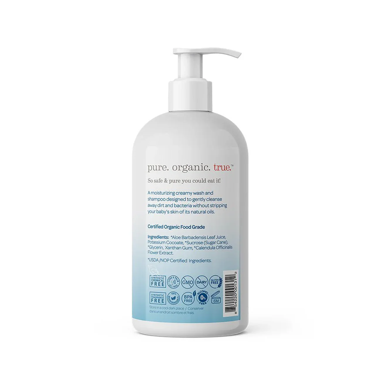 Shoosha - Organic Baby Wash & Shampoo, Fragrance Free | 251.4 mL - Image 3