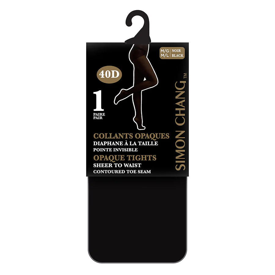 Simon Chang - Women's Opaque Sheer To Waist Tights Collection | 1 Pair - Image 2