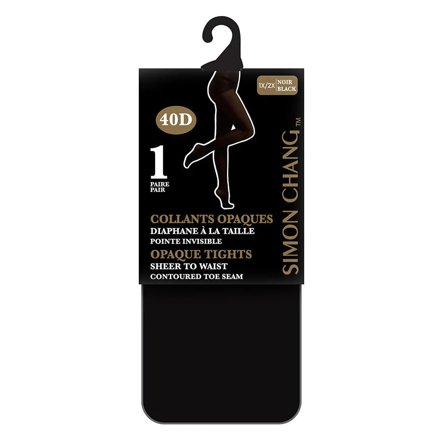 Simon Chang - Women's Opaque Sheer To Waist Tights Collection | 1 Pair - Image 3
