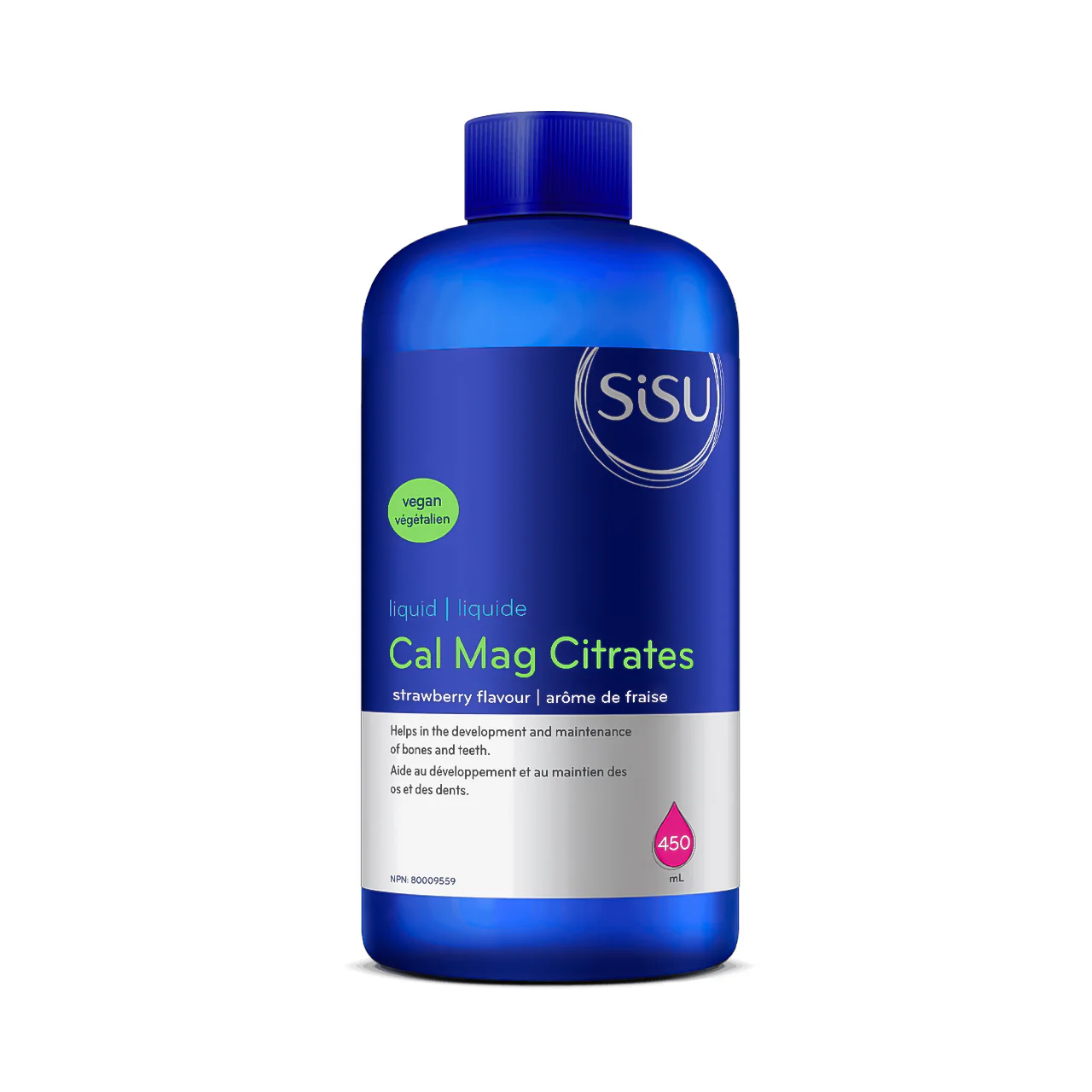 SISU - Cal Mag Citrates Liquid with Vitamin D3, Strawberry | 450 mL