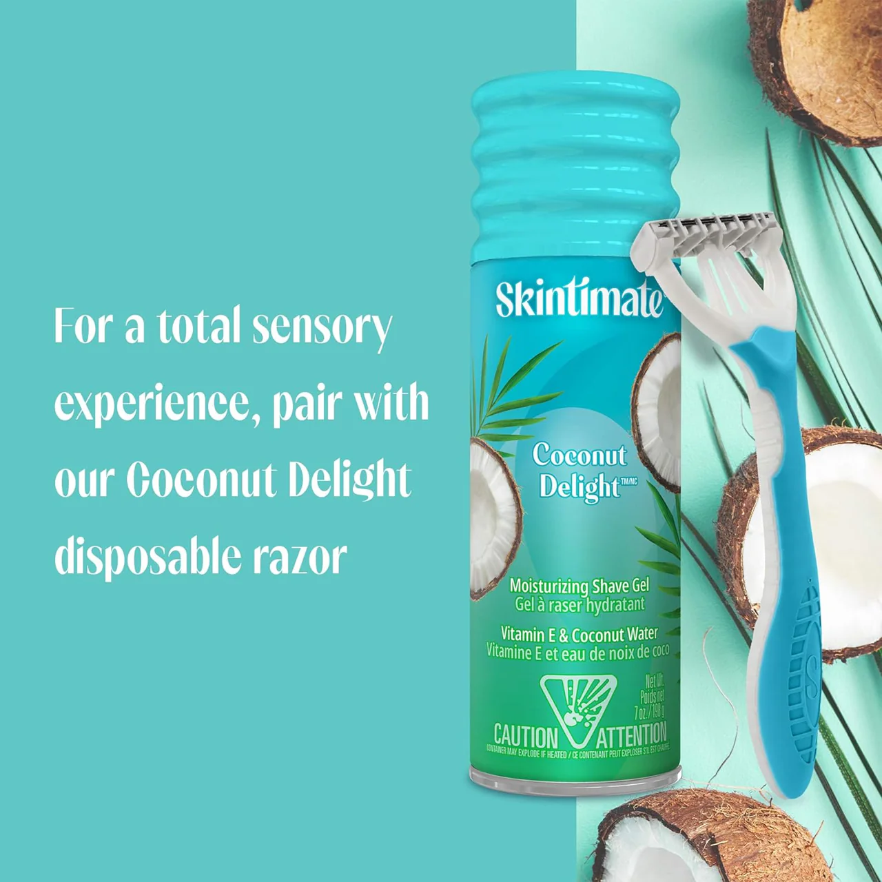 Schick - Skintimate Coconut Delight Moisturizing Shave Gel | 198 g - Image 3