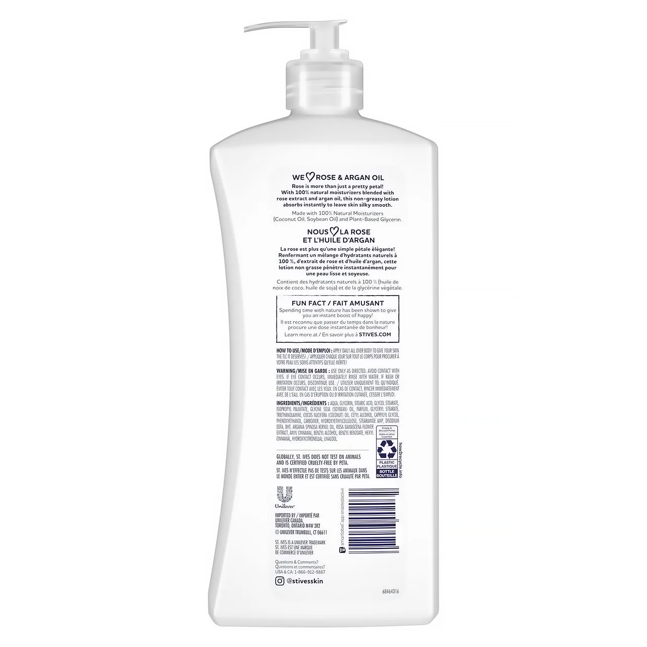 St. Ives - Smoothing Body Lotion - Rose & Argan Oil | 621 mL - Image 2